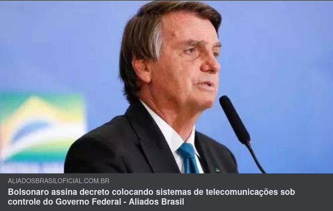 Dekret Om Brasilianska Telekommunikationssystem Från Bolsonaro