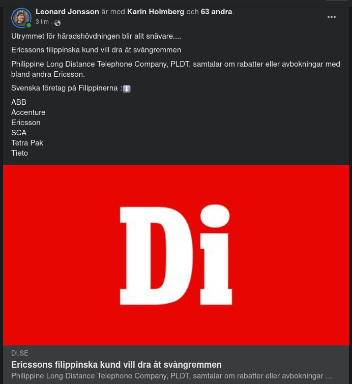 Filippinerna &  Ericsson
