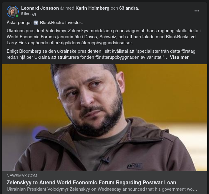 Zelensky Medverkar På WEF