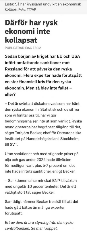 SVT Om Okollapsad Rysk Ekonomi
