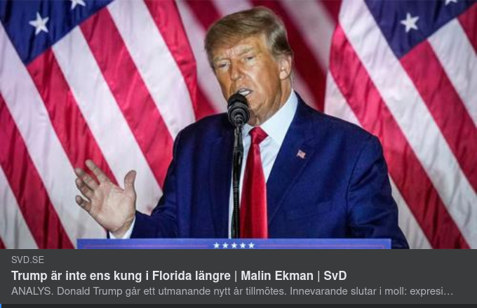 Kakelsugen Malin Om Trump I SvD