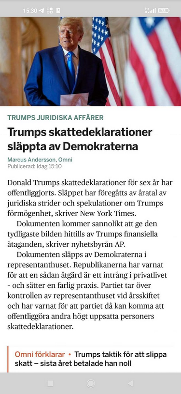 Trumps Deklarationer Släppta Av Demokraterna