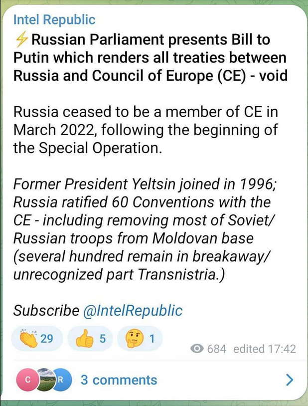 Ryssland & Council of Europe