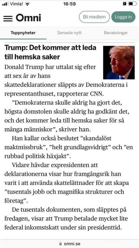 Trump Om Skattedeklarationsexponeringskonsekvenser