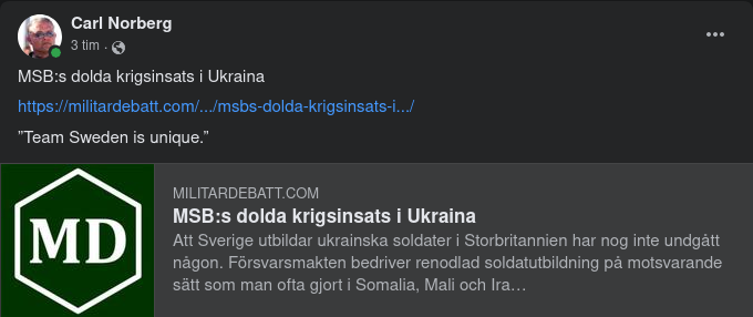 Dold Krigsinsats I Ukraina Av MSB