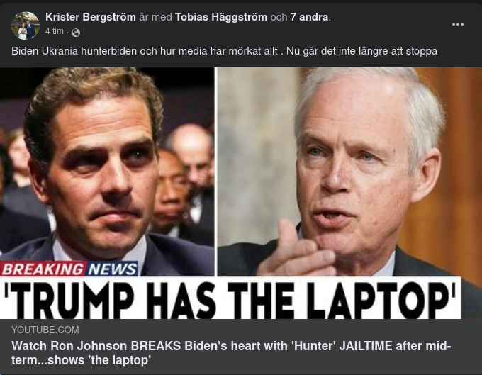 Senator Ron Johnson & Hunters Laptop