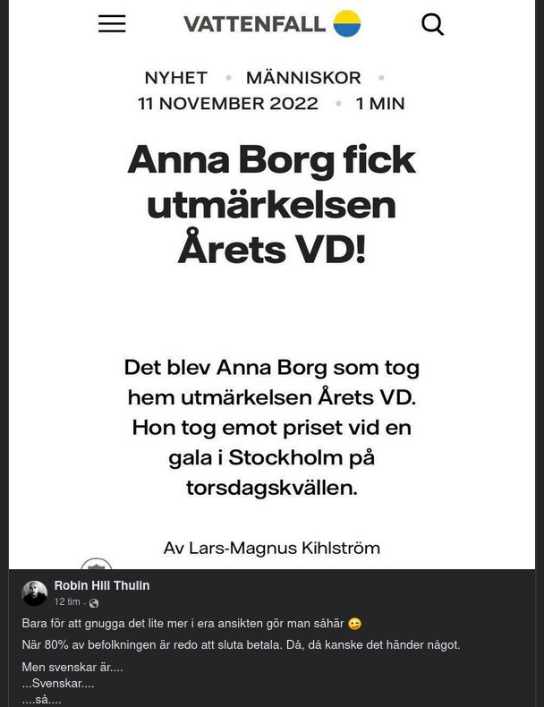 Årets VD - Anna Från Vattenfall