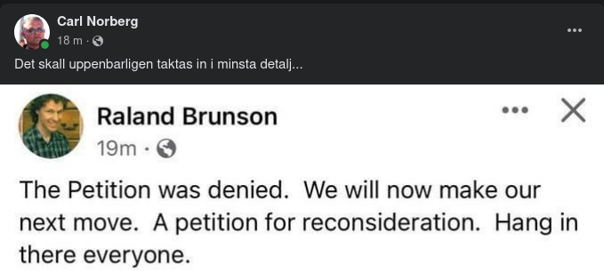 Nekad Brunson Äskar Omprövning