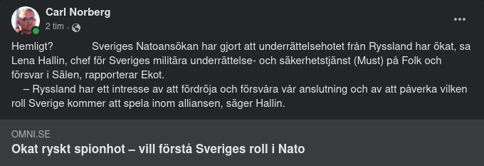 Hemliga Lena & Ökat Ryskt Spionhot