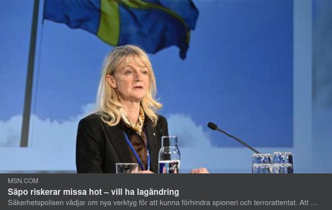 Hotmissande Säpo Äskar Lagändring