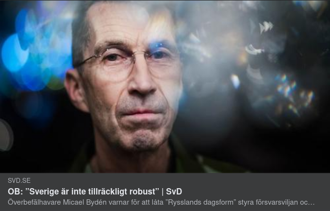 Sverige Inte Tillräckligt Robust Enligt ÖB