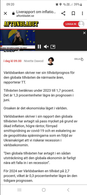 Världsbanken Prognoserar & Förklarar...