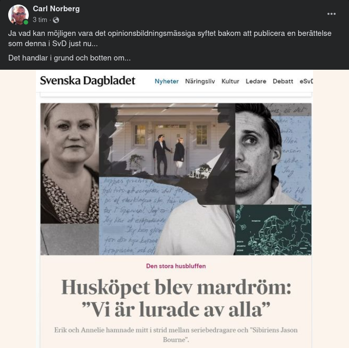 Husköpsmardrömmar I SvD