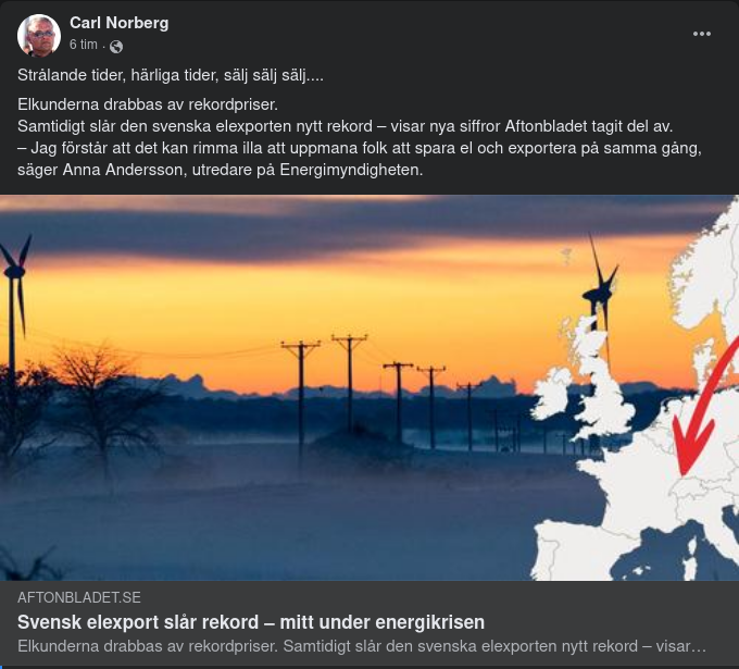 Energikris & Svensk Elexportrekord