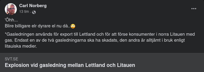 Gasledningsexplosion Mellan Lettland & Litauen