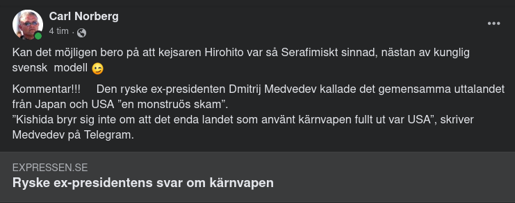 Ryskt Svar På Japansk-Amerikanskt Kärnvapenuttalande