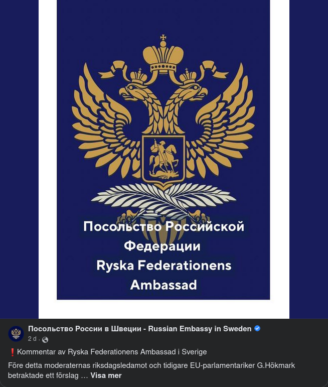 Kommentar Av Ryska Federationens Ambassad I Sverige