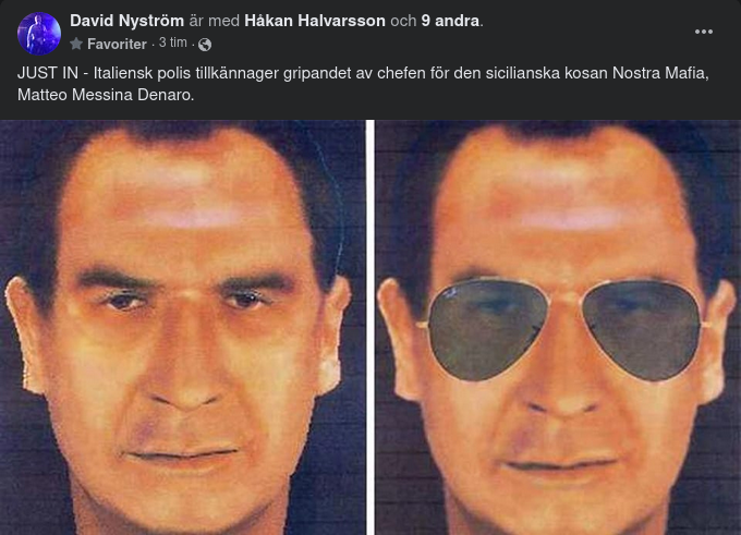 Siciliansk Maffiaboss Gripen