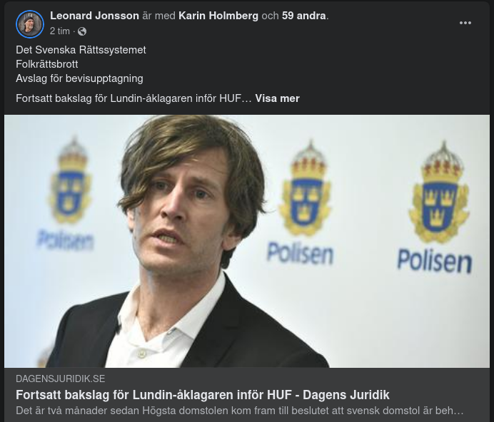 Det Svenska Rättssystemet & Lundin-Målet