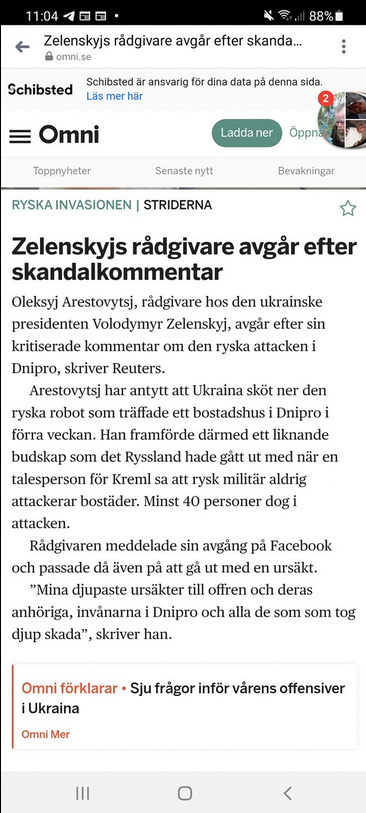 Zelenskys Rådgivare Avgår Efter Kritiserad Kommentar