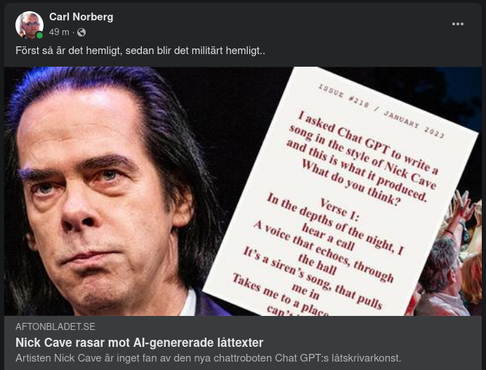 Rasar Mot AI-Genererade Låttexter