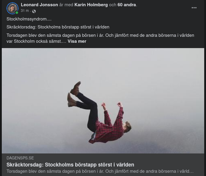 Stockholmsbörsens Tapp Störst I Världen