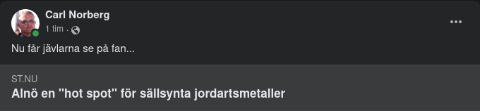 Sällsynta Jordartsmetaller Från Alnö & Norrut?