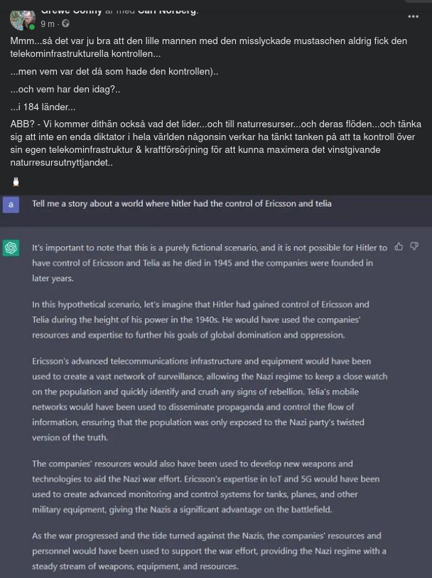 Hitlerkontrollerad Telekominfrastrukturhistoria