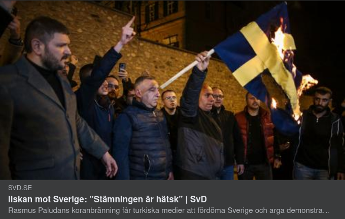 Turkisk Ilska Efter Svensktillåten Koranbränning