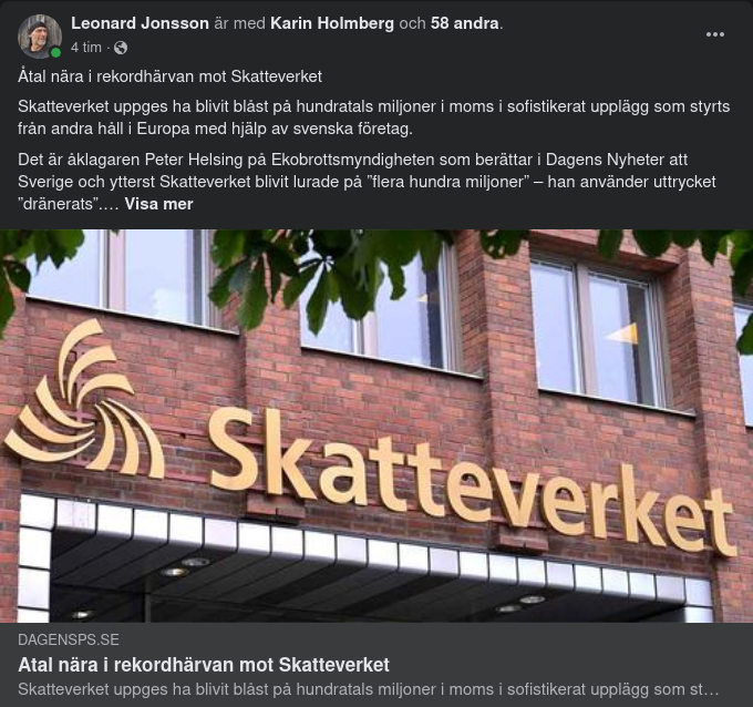 Momsfiffelrekordhärva Nära Åtal