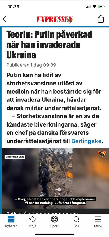 Dansk Teori Om Medicinpåverkad Putin