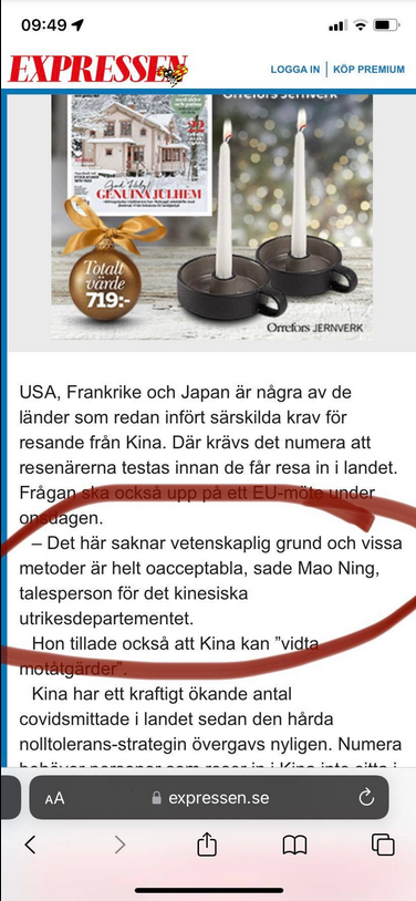 Utan Vetenskaplig Grund Enligt Kina