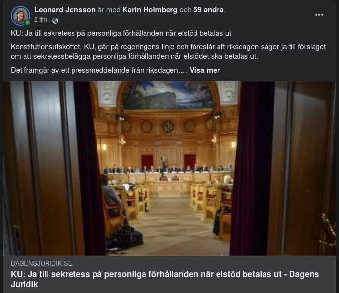 Ja Från KU Till Elstödssekretesstämpling
