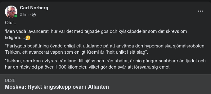 Atlantövande Ryskt Krigsfartyg