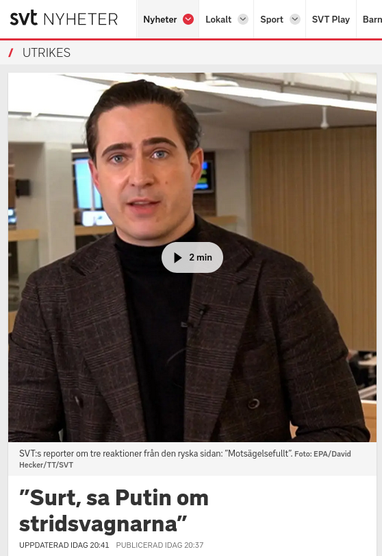 Rönnbärssmakande Stridsvagnsanalys I SVT