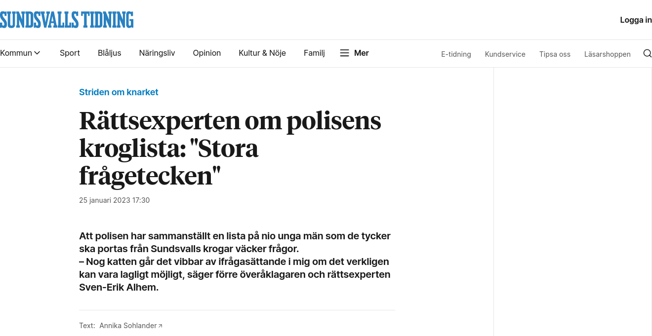 Rättsexperten & Den Polisiära Kalkuttakroglistan