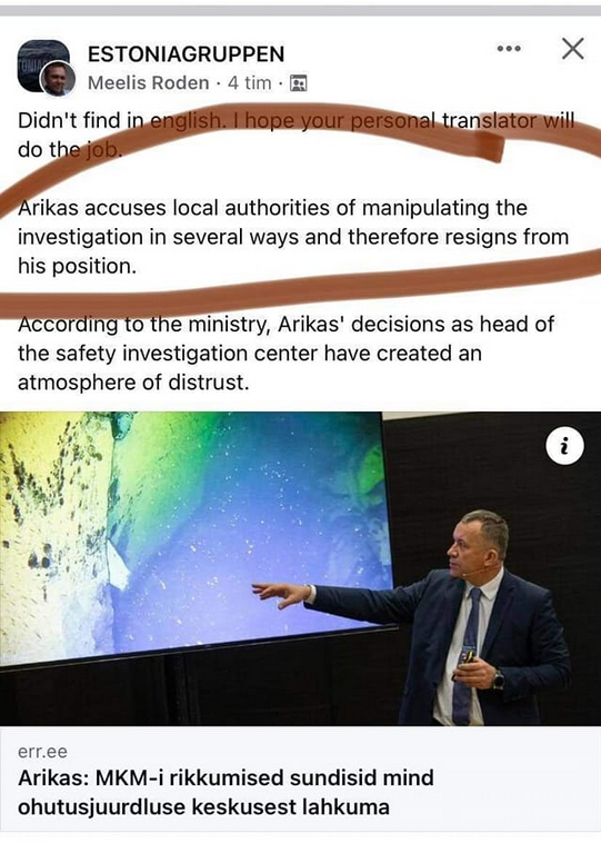 Estonia & Myndighetsmanipulerad Undersökning