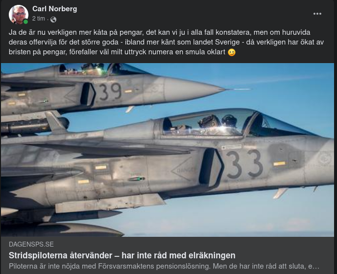 Pengabehövande Stridspiloter