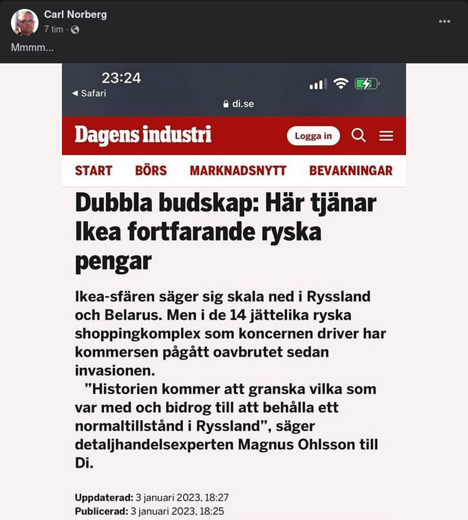 Ryska Pengar För IKEA