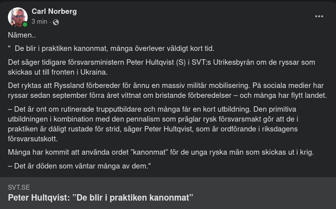 Hultqvist & Rysk Kanonmat