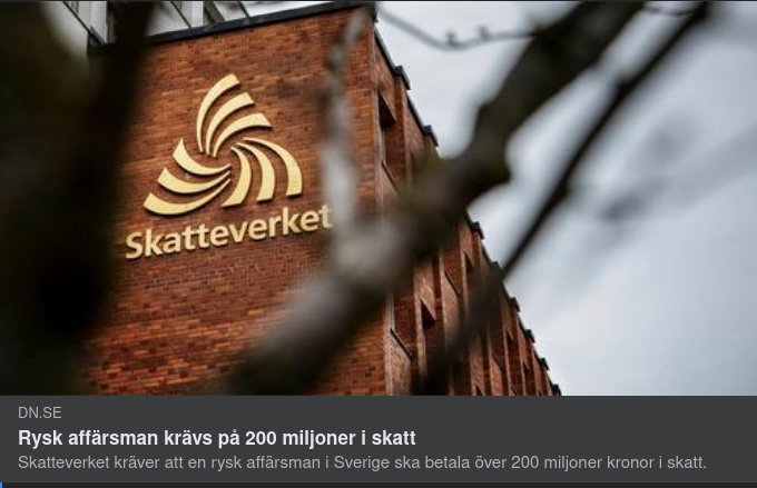 Svenskt Skattekrav På Rysk Affärsman