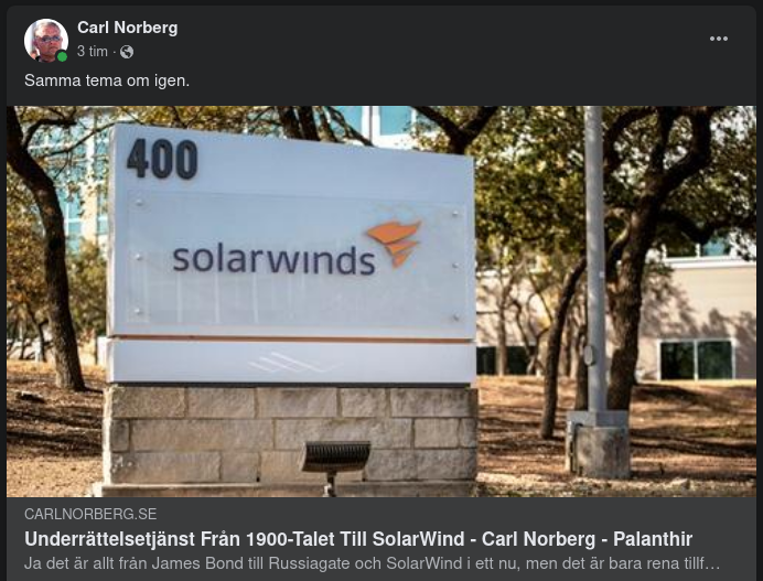 Underrättelsetjänst Från 1900-Talet Till SolarWind