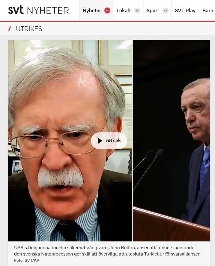 Bolton För Sverige Mot Turkiet