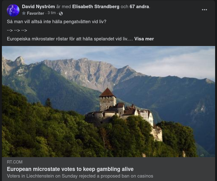 Fortsatt Spelande I Liechtenstein