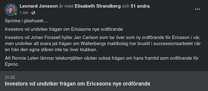 Frågeundvikande Investor-VD