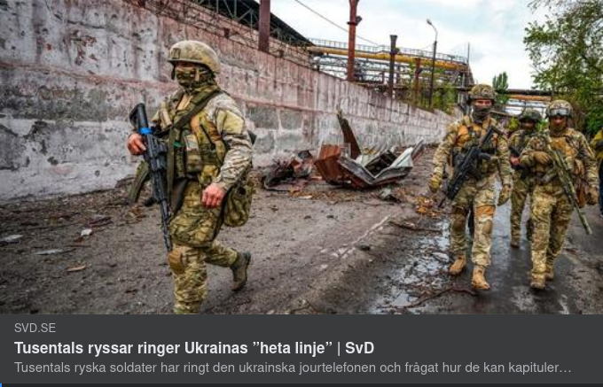 Om Ukrainaringande Ryssar I SvD