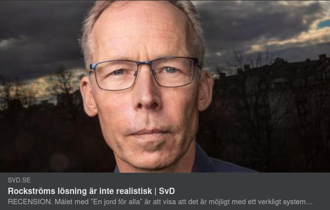 Orealistiska Rockströmslösningar I SvD