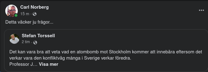 Torssell Atombombskonsekvensinformerar..