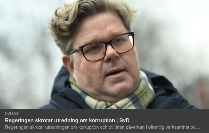 Korruptionsutredningsskrotande Regering