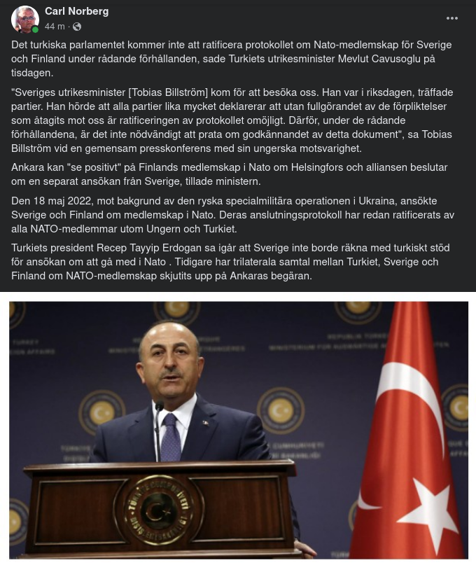 Turkiet Tänker Inte Ratificera Nato-Ansökan